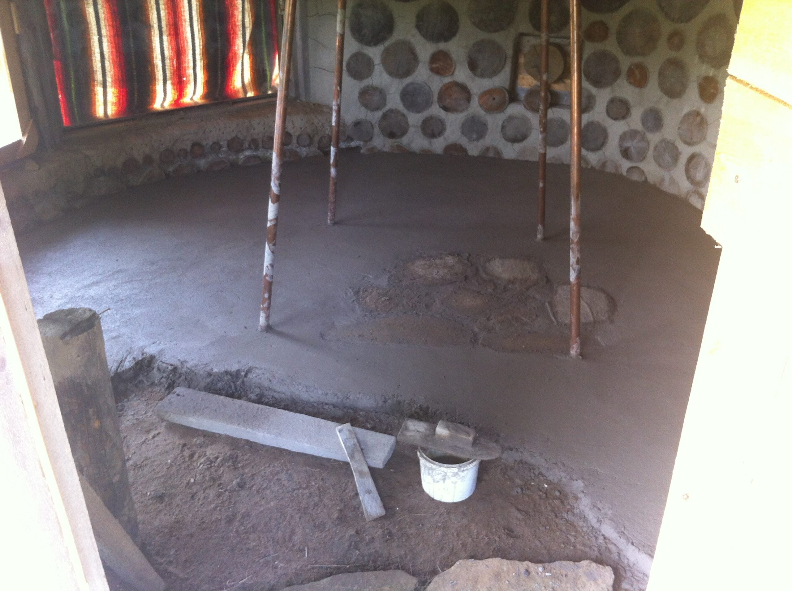 cob floor in progress